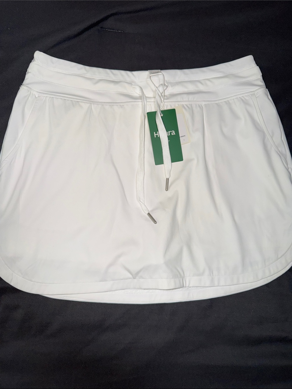 Halara Women's White Athletic Skort with Drawstring Waist Large